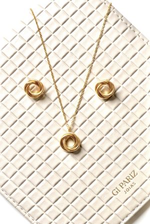 Conjunto Aurora Dourado com Banho 18k