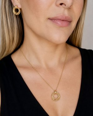 Conjunto Elo Dourado com Banho 18k