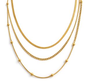 Colar Trio Corrente com banho 18k