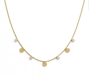 Colar Mini Medalhas com Banho 18k