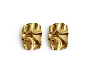 Brinco Aura Dourada Banhado Ouro 18K