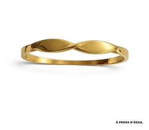 Bracelete Torcido Banhado Ouro 18k
