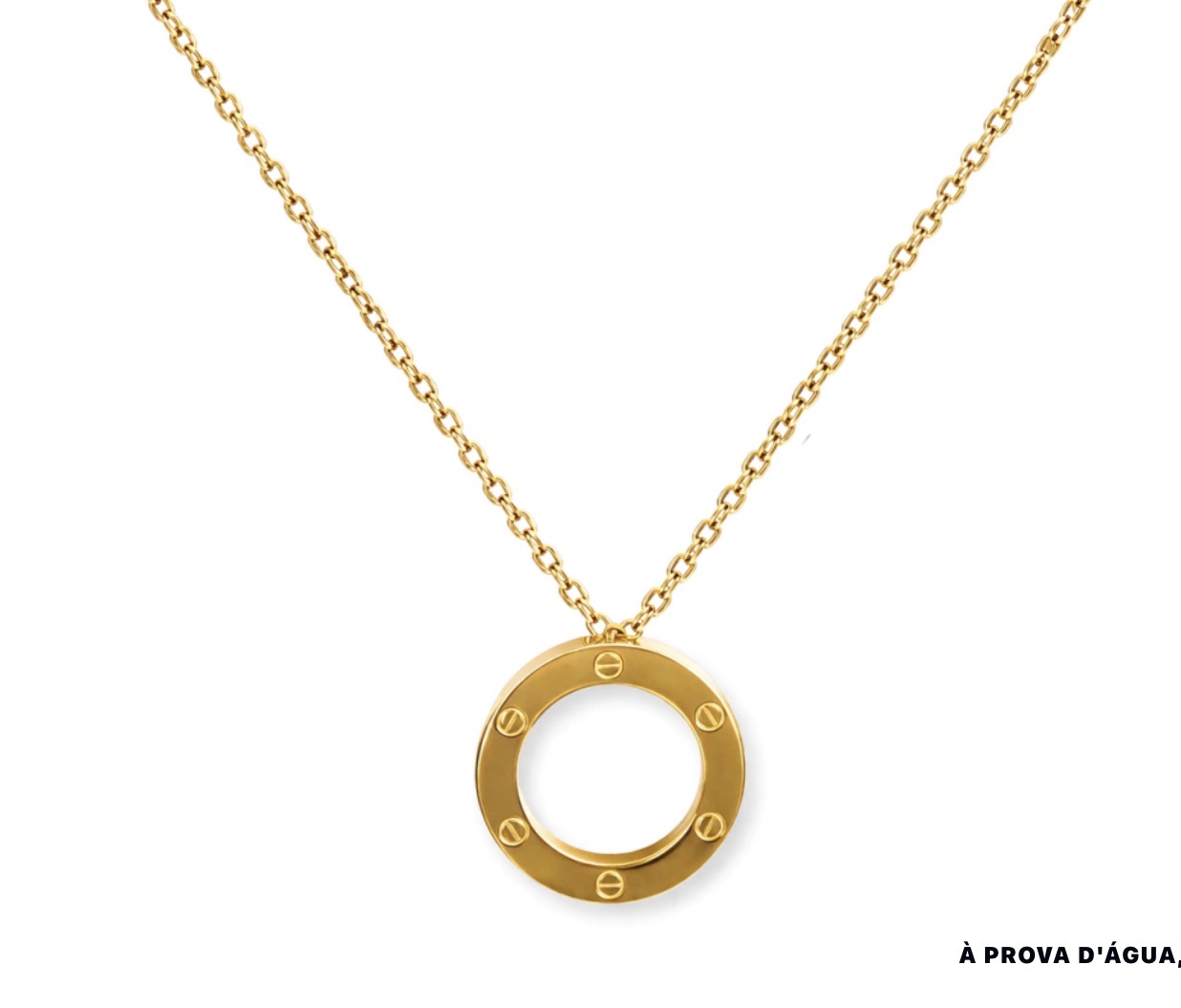 Colar Círculo Dourado 18K