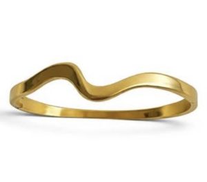 Bracelete Ondulado Dourado 18k