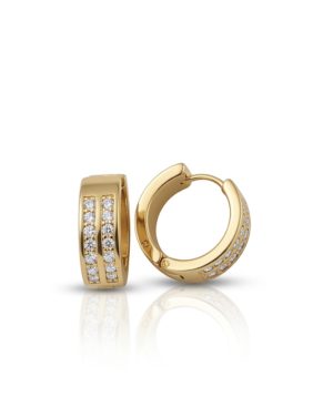 Brinco Argola Brilho com banho 18K