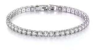 Bracelete Riviera Luxo 4mm Prata