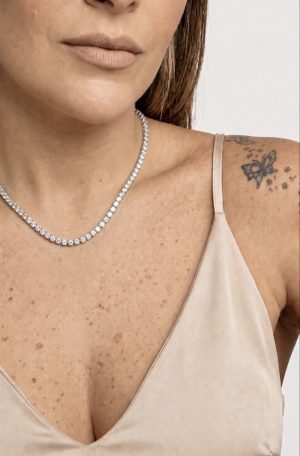 Colar Riviera 2mm em Prata 925