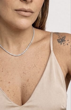 Colar Riviera 4mm em Prata 925