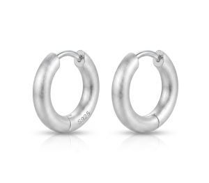 Brinco Argola Fosca em Prata 925