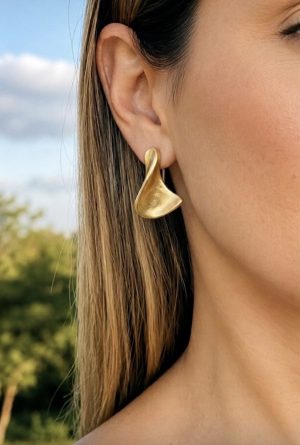 Brinco Aurora Dourado em Prata 925