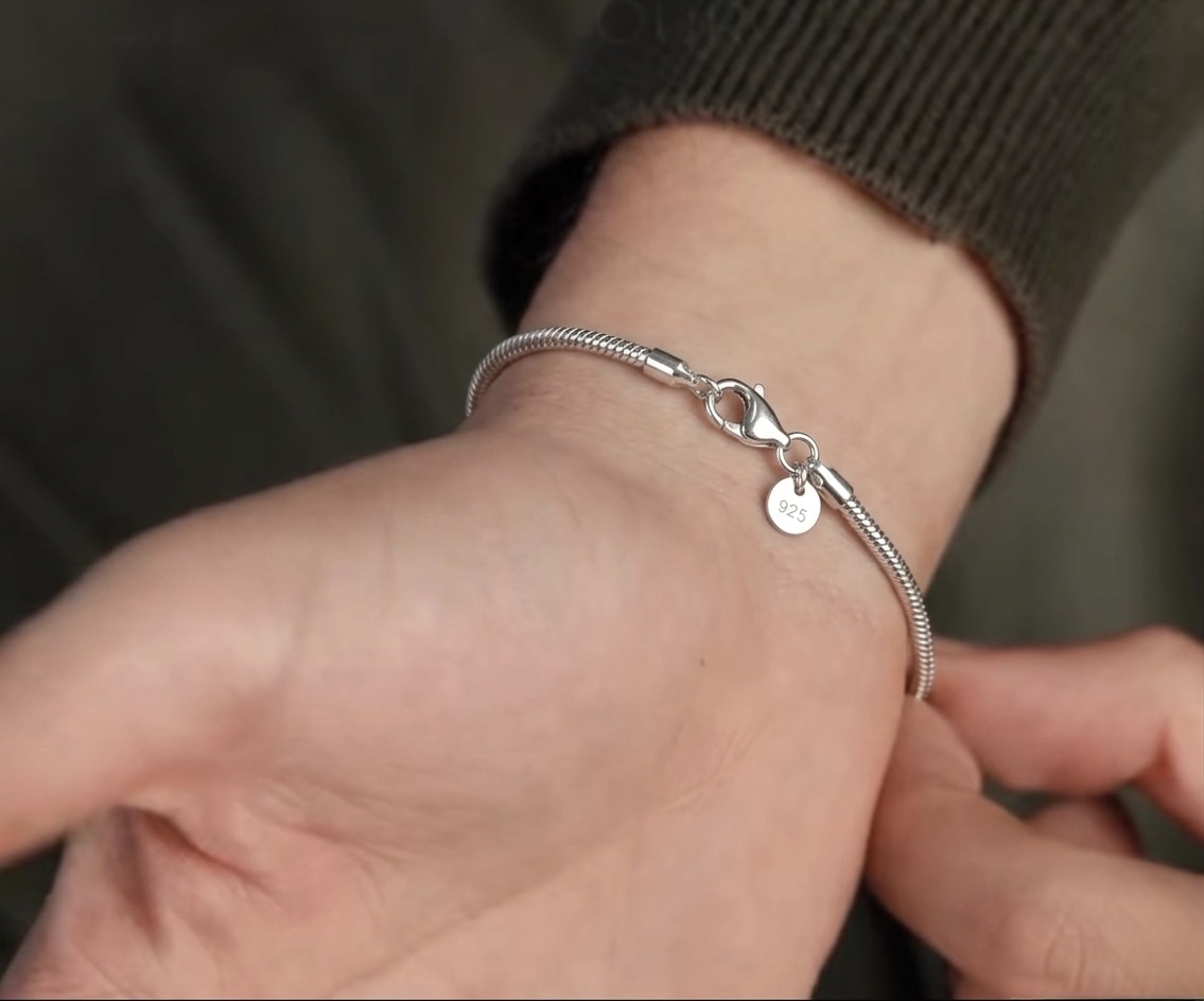 Bracelete Snake em Prata 925 Unissex - Imagem 3