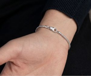 Bracelete Cobra Unissex em Prata 925